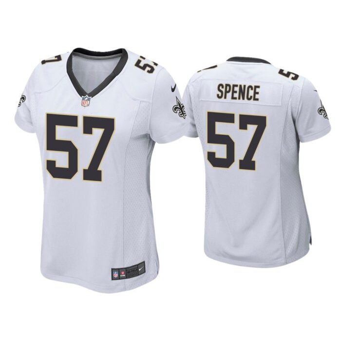 Women Noah Spence New Orleans Saints White Game Jersey