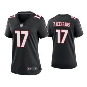 Women Olamide Zaccheaus Atlanta Falcons Black Throwback Game Jersey