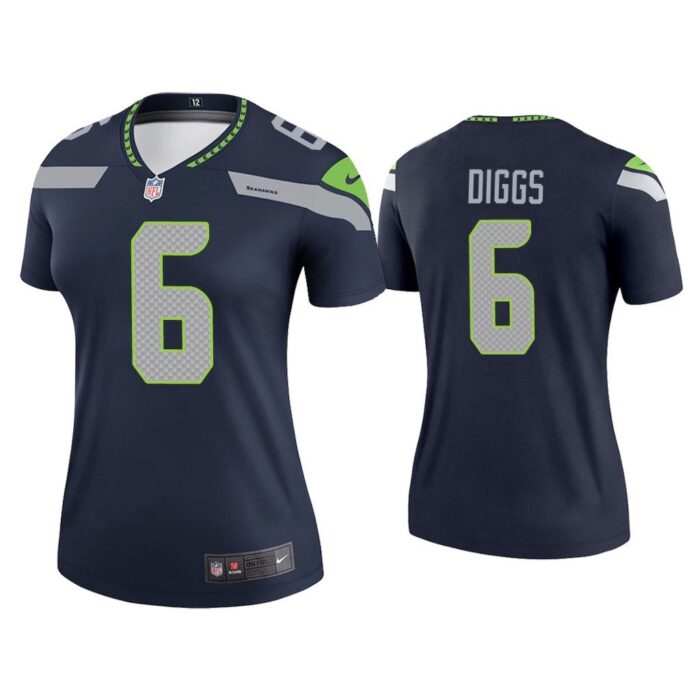 Women Quandre Diggs Seattle Seahawks Navy Legend Jersey