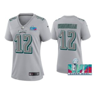 Women Randall Cunningham Philadelphia Eagles Super Bowl LVII Gray Atmosphere Jersey