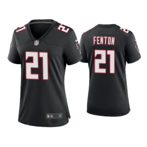 Women Rashad Fenton Atlanta Falcons Black Throwback Game Jersey