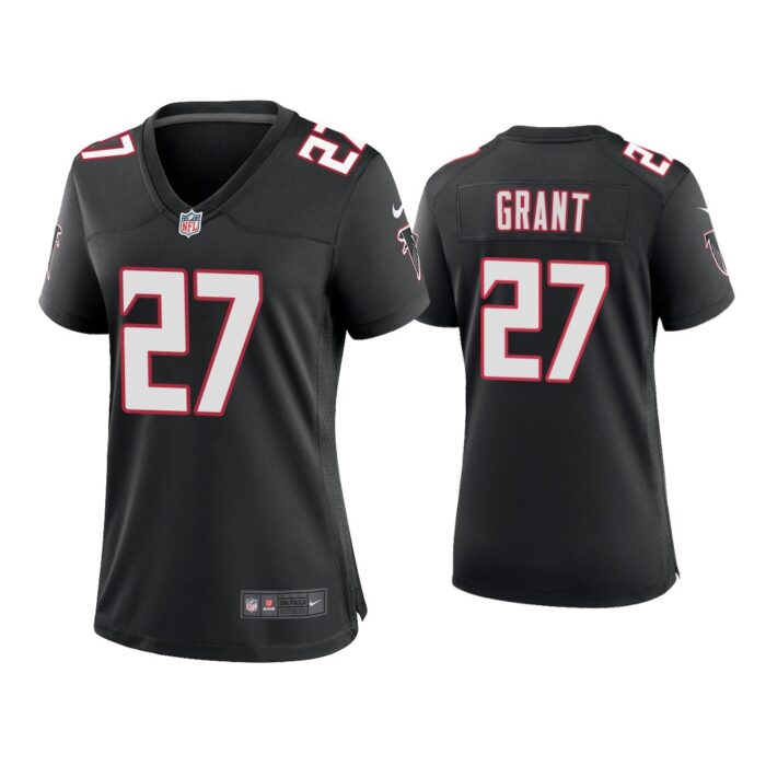 Women Richie Grant Atlanta Falcons Black Throwback Game Jersey