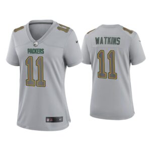 Women Sammy Watkins Green Bay Packers Gray Atmosphere Fashion Game Jersey