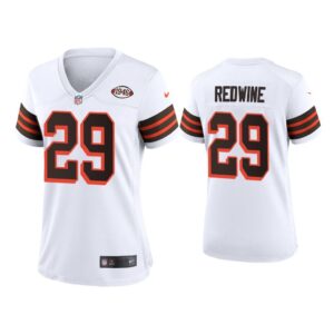 Women Sheldrick Redwine Cleveland Browns White 1946 Collection Alternate Game Jersey