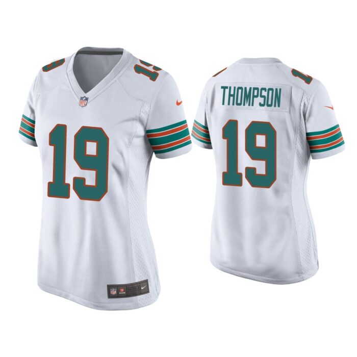 Women Skylar Thompson Miami Dolphins White Throwback Game Jersey