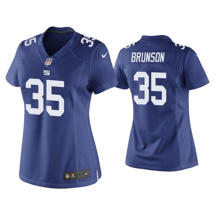 Women T.J. Brunson New York Giants Royal Game Jersey