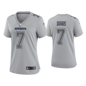 Women Trevon Diggs Dallas Cowboys Gray Atmosphere Fashion Game Jersey