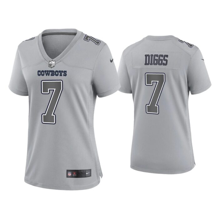 Women Trevon Diggs Dallas Cowboys Gray Atmosphere Fashion Game Jersey