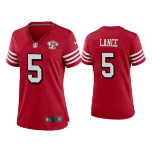 Women Trey Lance San Francisco 49ers Scarlet 75th Anniversary Alternate Game Jersey