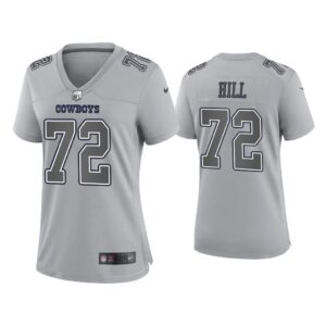 Women Trysten Hill Dallas Cowboys Gray Atmosphere Fashion Game Jersey