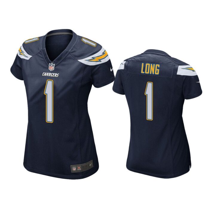 Women Ty Long #1 Los Angeles Chargers Navy Game Jersey