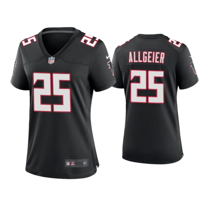 Women Tyler Allgeier Atlanta Falcons Black Throwback Game Jersey