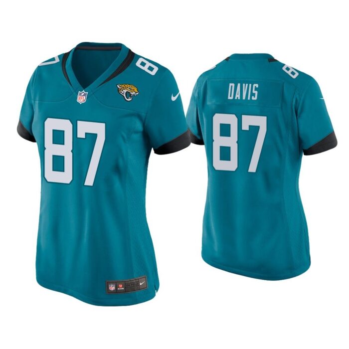 Women Tyler Davis Jacksonville Jaguars Teal Game Jersey