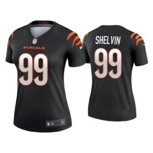 Women Tyler Shelvin Cincinnati Bengals Black Legend Jersey