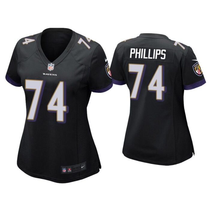 Women Tyre Phillips Baltimore Ravens Black Game Jersey