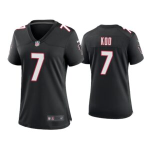 Women Younghoe Koo Atlanta Falcons Black Throwback Game Jersey