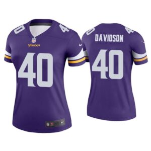 Women Zach Davidson Minnesota Vikings Purple Legend Jersey