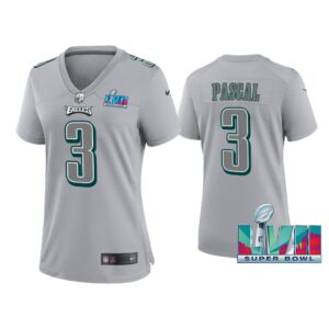 Women Zach Pascal Philadelphia Eagles Super Bowl LVII Gray Atmosphere Jersey