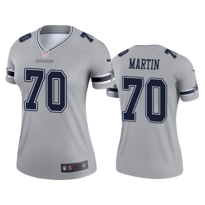 Women Zack Martin Dallas Cowboys Silver Inverted Legend Jersey