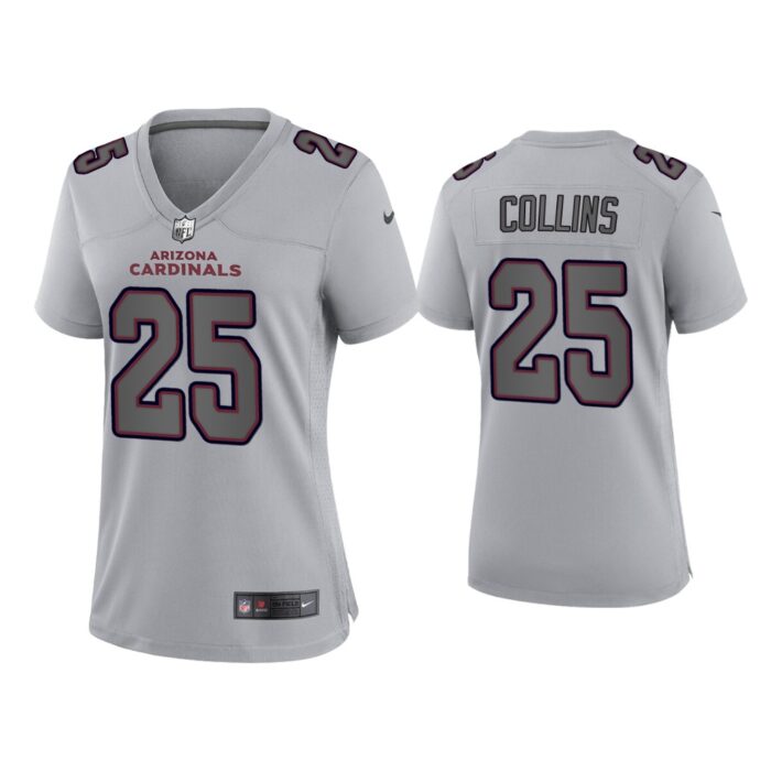 Women Zaven Collins Arizona Cardinals Gray Atmosphere Fashion Game Jersey