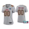 Women'S Custom Kansas City Chiefs Super Bowl LVII Gray Atmosphere Jersey