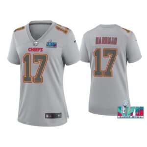 Women'S Mecole Hardman Kansas City Chiefs Super Bowl LVII Gray Atmosphere Jersey