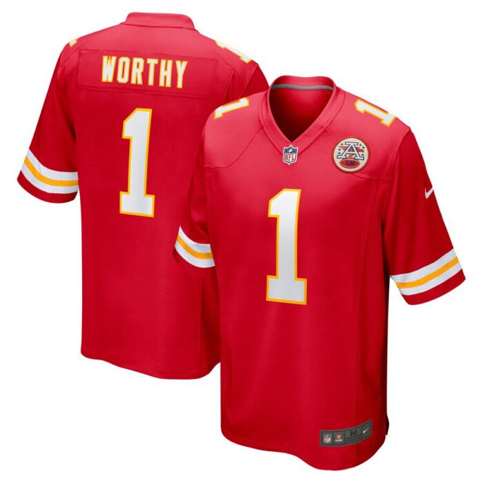 Xavier Worthy Kansas City Chiefs 2024 NFL Draft First Round Pick Player Game Jersey - Red