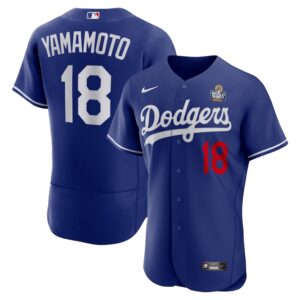 Yoshinobu Yamamoto Los Angeles Dodgers 2024 World Series Alternate Player Jersey - Royal