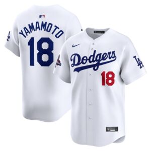 Yoshinobu Yamamoto Los Angeles Dodgers 2024 World Series Champions Home Limited Player Jersey - White