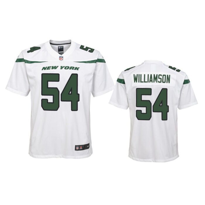 Youth 2019 Avery Williamson #54 New York Jets White Game Jersey