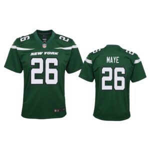 Youth 2019 Marcus Maye #26 New York Jets Green Game Jersey