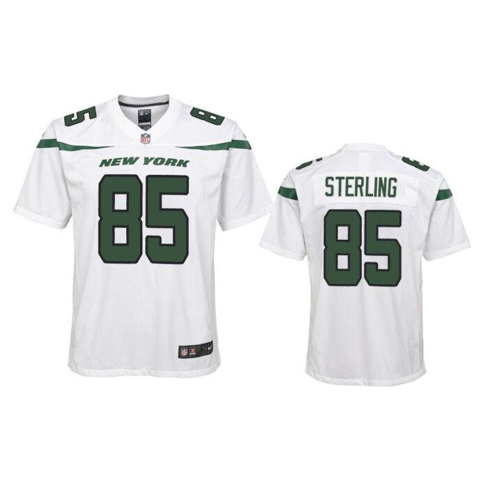 Youth 2019 Neal Sterling #85 New York Jets White Game Jersey