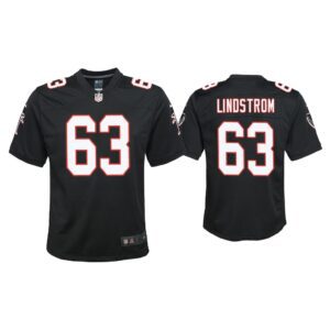 Youth 2020 Chris Lindstrom Atlanta Falcons Black Throwback Game Jersey