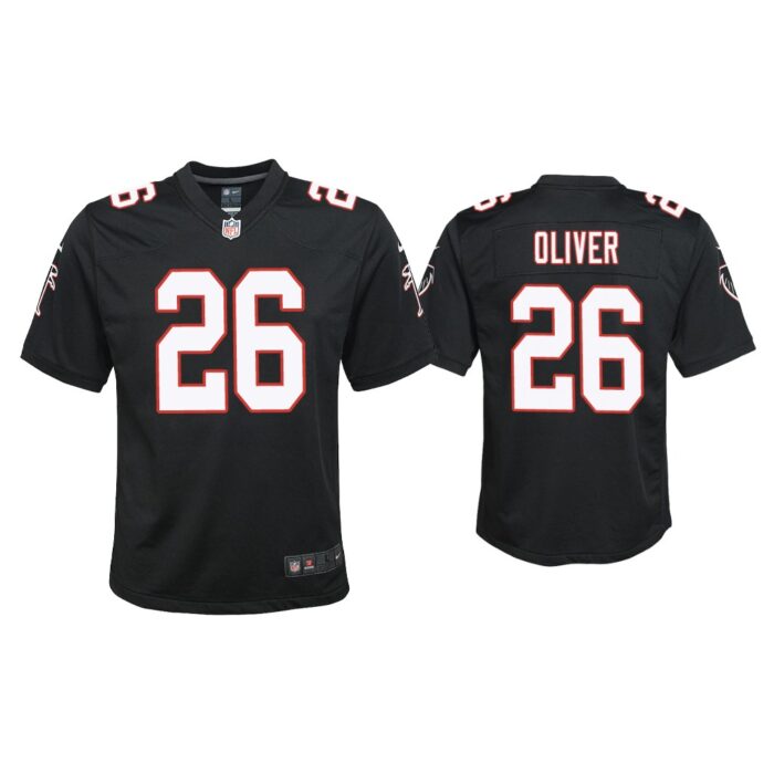 Youth 2020 Isaiah Oliver Atlanta Falcons Black Throwback Game Jersey