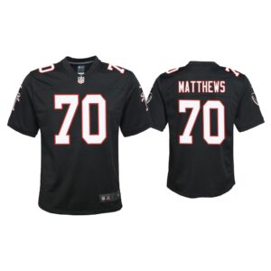 Youth 2020 Jake Matthews Atlanta Falcons Black Throwback Game Jersey