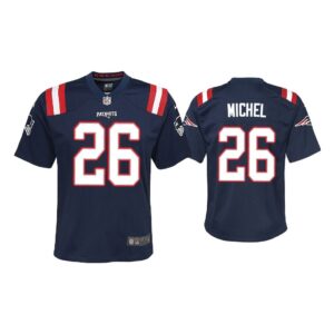 Youth 2020 Sony Michel New England Patriots Navy Game Jersey