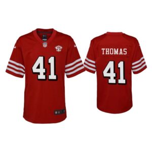 Youth Ambry Thomas San Francisco 49ers Scarlet 75th Anniversary Jersey