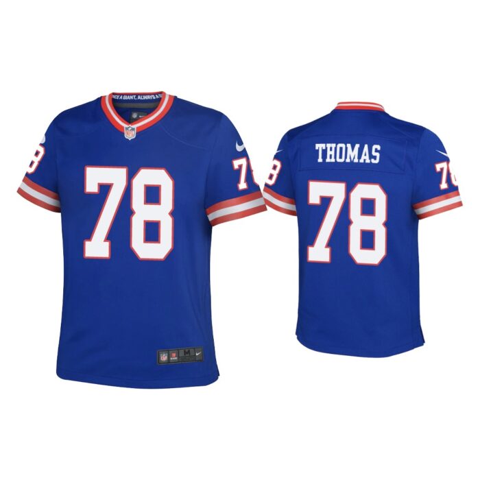 Youth Andrew Thomas New York Giants Royal Classic Game Jersey