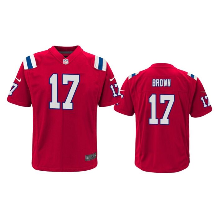 Youth Antonio Brown New England Patriots Red Game Jersey