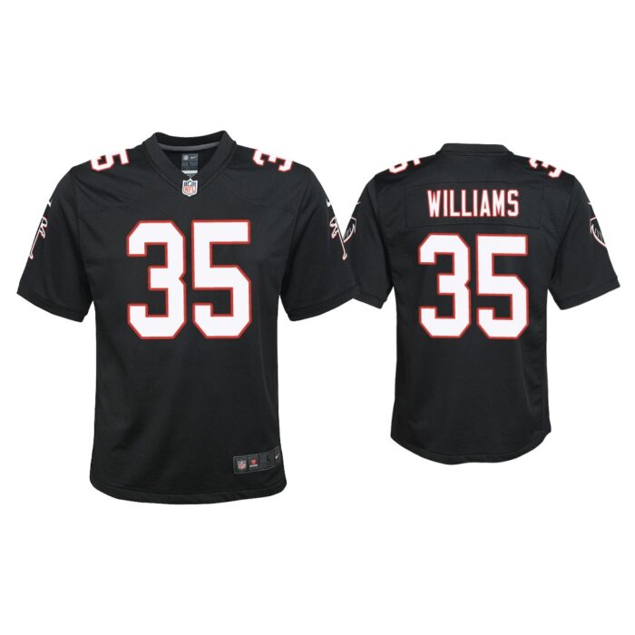 Youth Avery Williams Atlanta Falcons Black Throwback Game Jersey