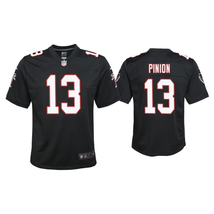 Youth Bradley Pinion Atlanta Falcons Black Throwback Game Jersey