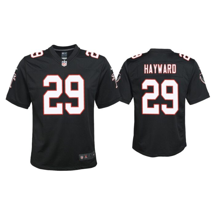 Youth Casey Hayward Atlanta Falcons Black Throwback Game Jersey