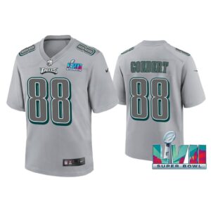 Youth Dallas Goedert Philadelphia Eagles Super Bowl LVII Gray Atmosphere Jersey