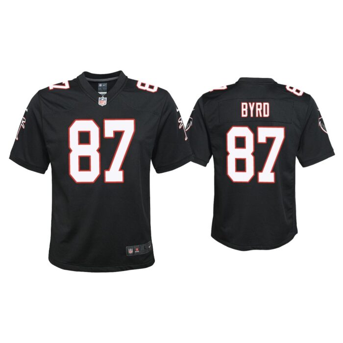 Youth Damiere Byrd Atlanta Falcons Black Throwback Game Jersey