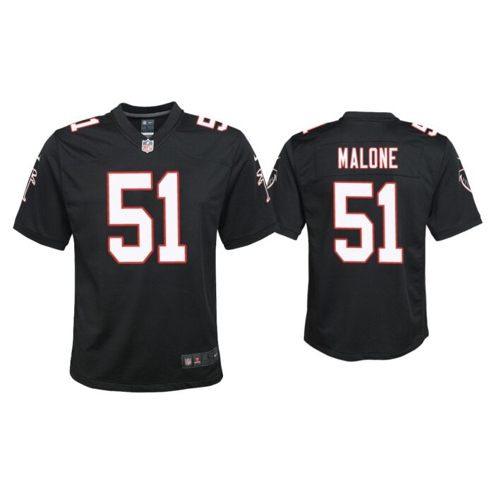 Youth Deangelo Malone Atlanta Falcons Black Throwback Game Jersey