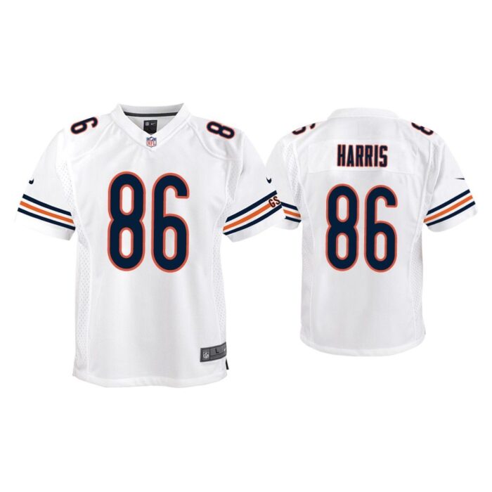 Youth Demetrius Harris Chicago Bears White Game Jersey