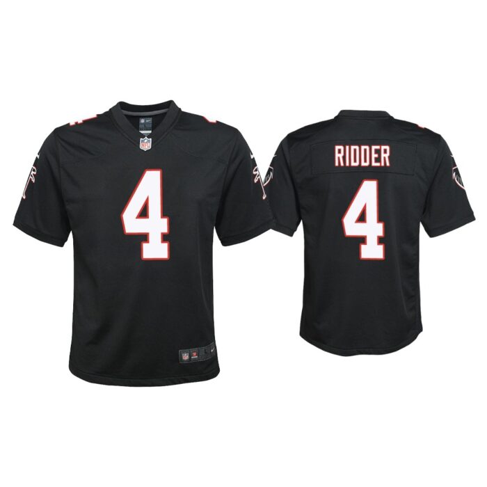 Youth Desmond Ridder Atlanta Falcons Black Throwback Game Jersey