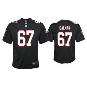 Youth Drew Dalman Atlanta Falcons Black Throwback Game Jersey