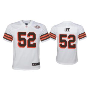 Youth Elijah Lee Cleveland Browns White 1946 Collection Alternate Game Jersey