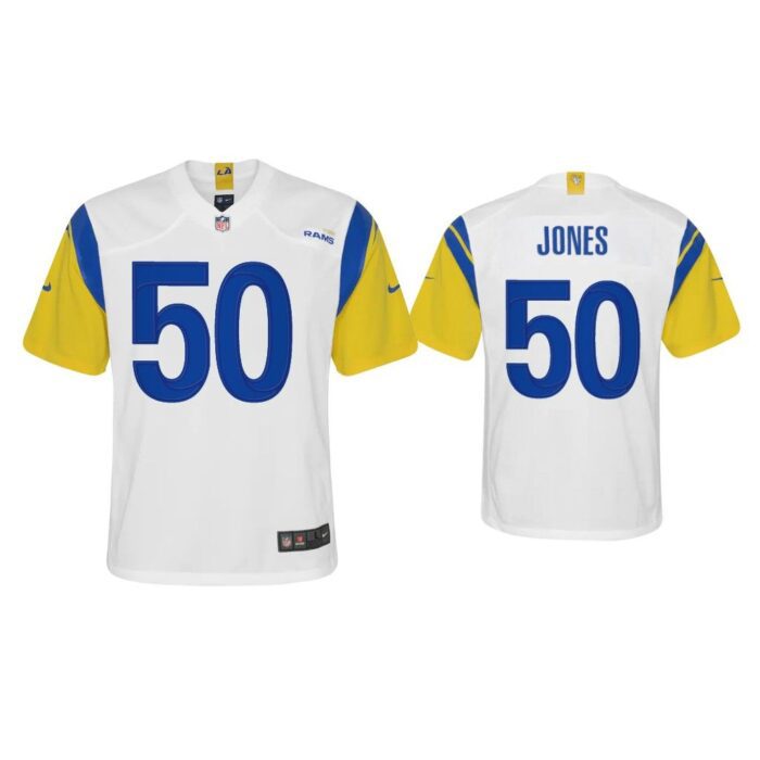 Youth Ernest Jones Los Angeles Rams White Alternate Game Jersey